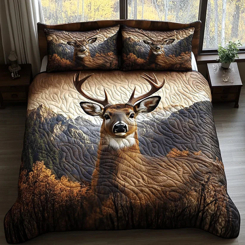 Conjunto dos roupa dos cama acolchoada de 3 peças - Animais da Floresta